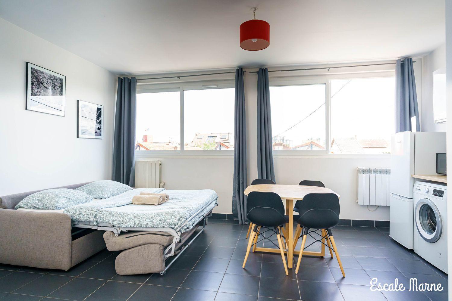 Escale-Marne Fr - 202 - Free Parking - Free Luggage Storage - All Equipped - Linen Included - Washing Machine - 10Mn Walk Metro 8 - Rer A - Panoramic View - From 1 To 14 Guests Maisons-Alfort Δωμάτιο φωτογραφία